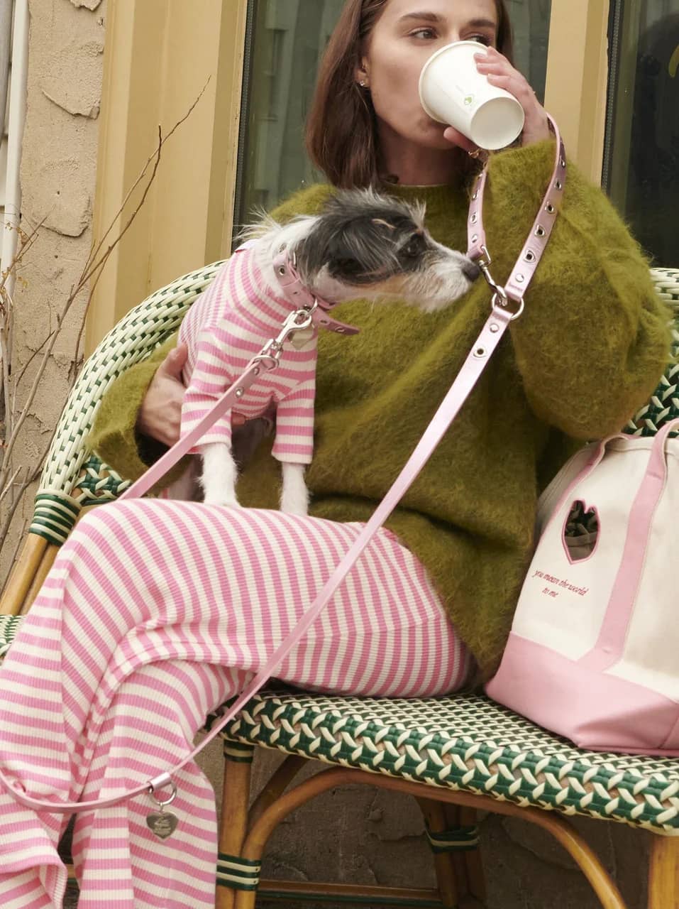 You Mean The World To Me Leash - Pink