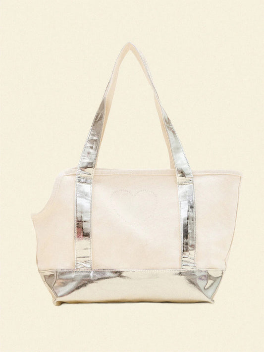You Mean The World To Me Tote - Silver