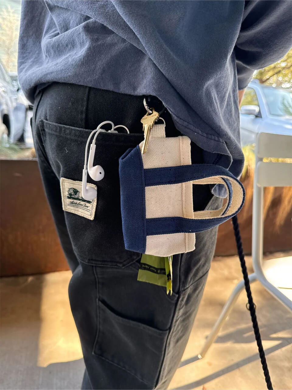 Poop Bag Tote - Navy